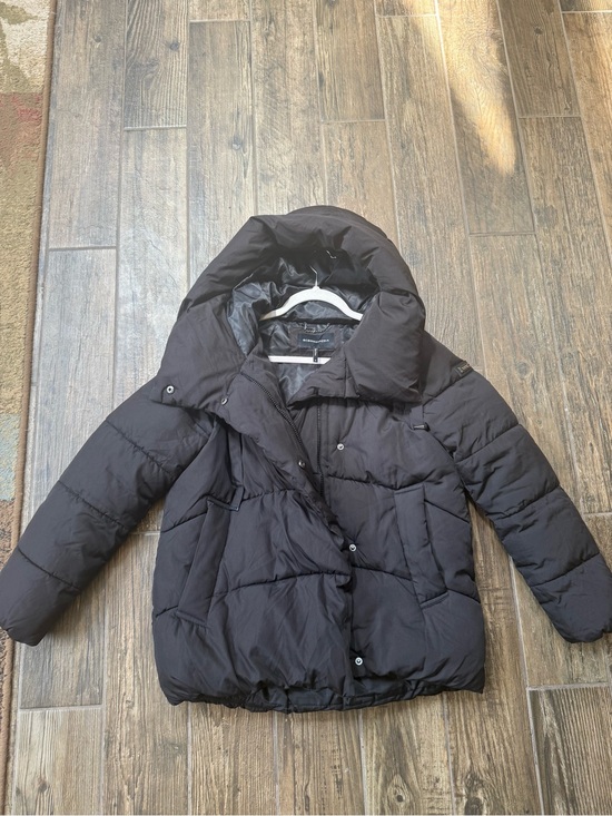 BCBGMaxAzria Jackets & Blazers - BCBGMaxAzria Black Puffer Jacket with Funnel Neck